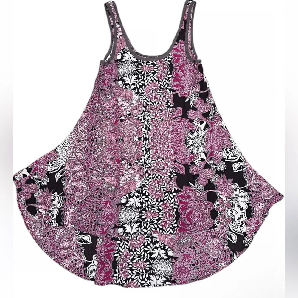 Free People Oversized Floral Bohemian Slip Dress Y2K Size XS